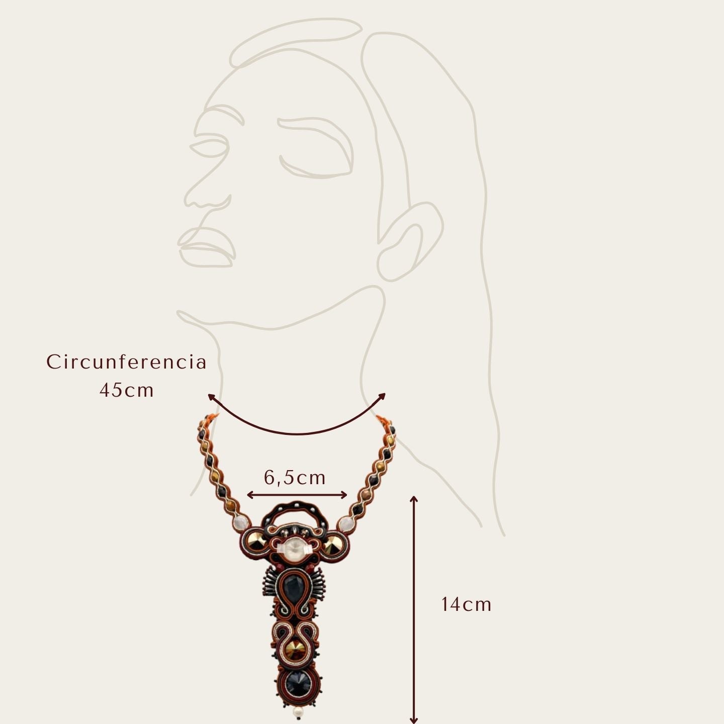 Collar soutache maxi Qordatta Africa