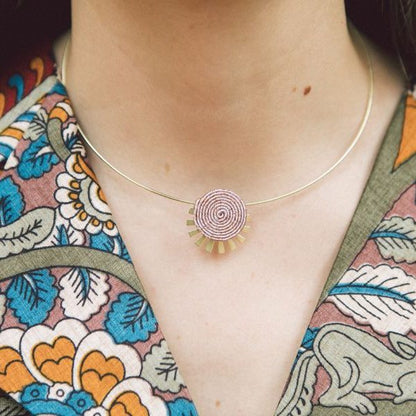 Choker soutache Qordatta malva