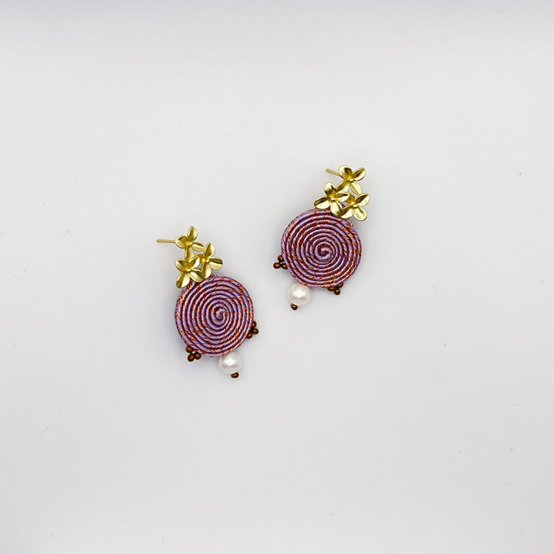 pendientes douro lila cobrizo qordatta
