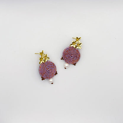 pendientes douro lila cobrizo qordatta