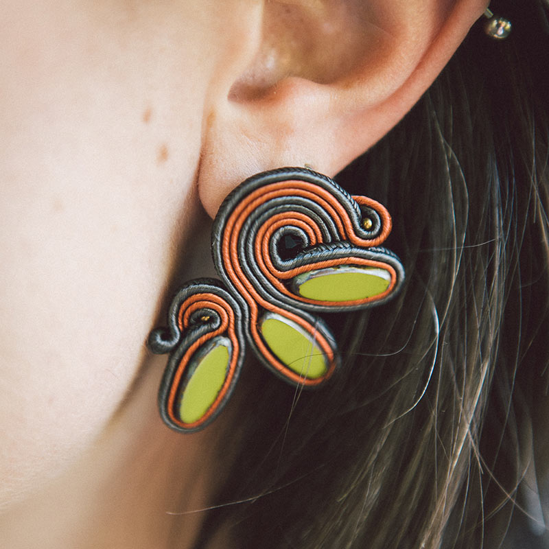 pendientes florencia verde pistacho qordatta