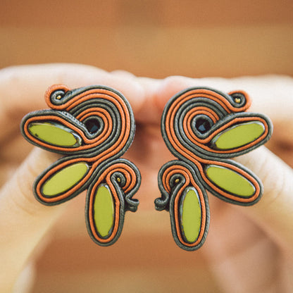 pendientes florencia verde pistacho qordatta