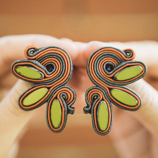 pendientes florencia verde pistacho qordatta