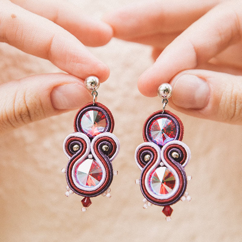 pendientes parís magenta qordatta