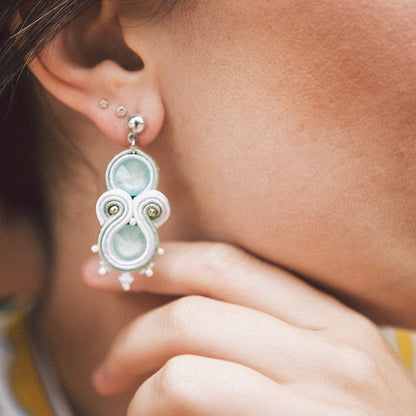 pendientes parís mint aguamarina qordatta