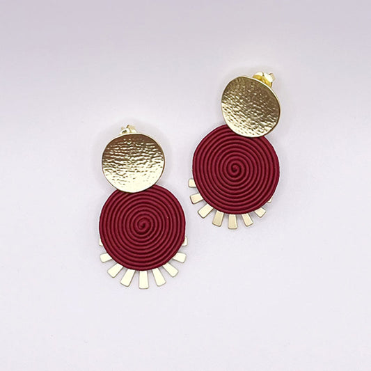pendientes quito granate qordatta